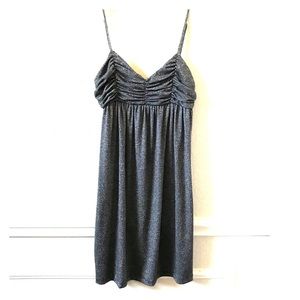 Zinc Shimmering Gray Spaghetti Straps Dress Size L